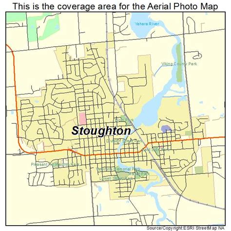 Aerial Photography Map of Stoughton, WI Wisconsin