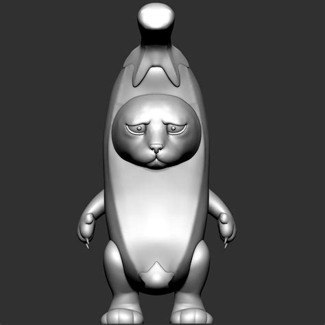 STL file banana cat meme 🍌・3D printable model to download・Cults