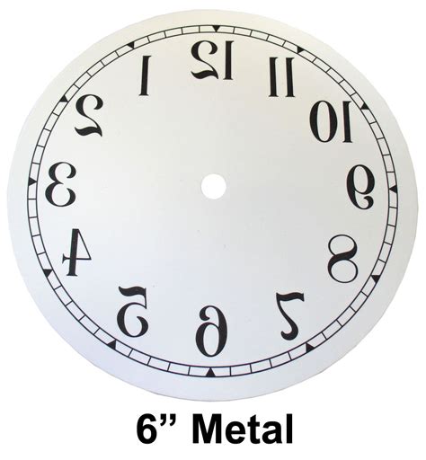 Reverse/Backwards Clock Dial - 2 Sizes - Ronell Clock Co.