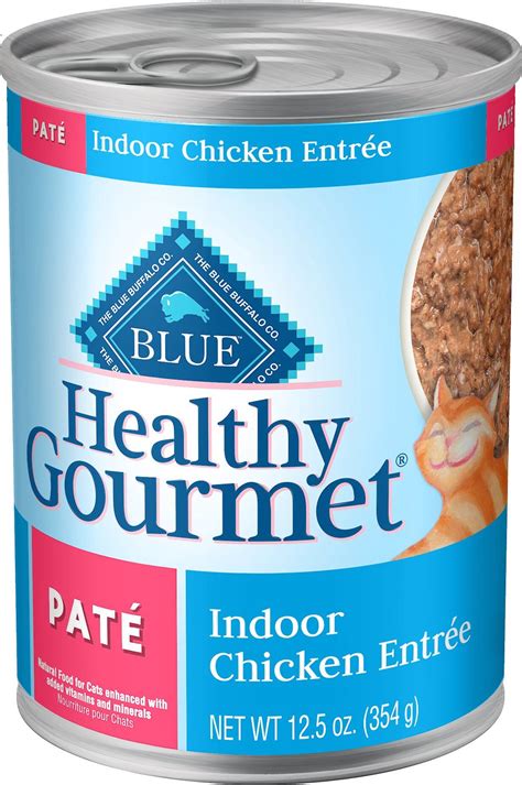 BLUE BUFFALO Healthy Gourmet Pate Chicken Entree Indoor Adult Canned Cat Food, 12.5-oz, case of ...