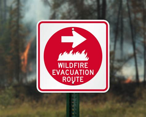 Wildfire Evacuation Route Signs