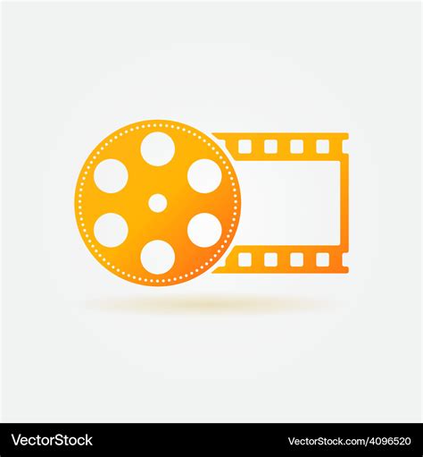 Gold cinema or movie logo Royalty Free Vector Image