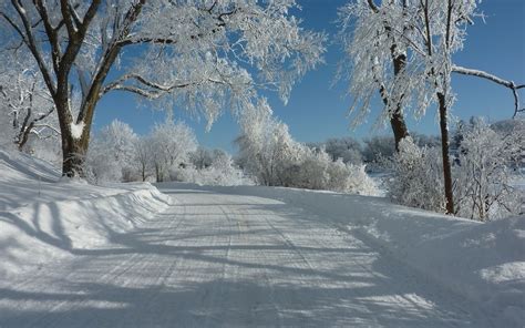 Snow Road Wallpapers - Wallpaper Cave