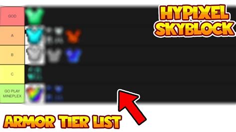 Making A TIER LIST OF All The Armors IN SKYBLOCK! - YouTube