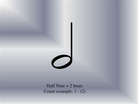 Quarter Note = 1 beat Count example: “1”. - ppt download