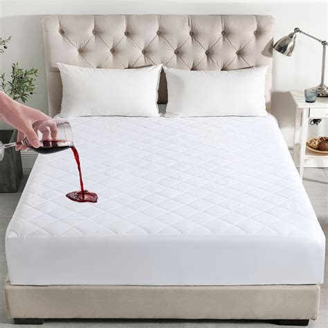 Home Textiles MASVIS Queen Waterproof Mattress Pad Cover Stretches up 8 ...