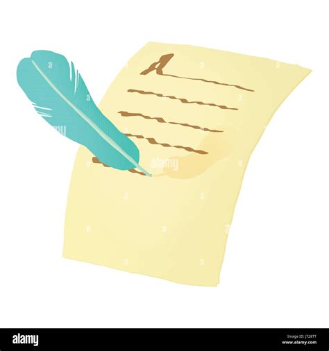 Pen and paper letter icon, cartoon style Stock Vector Image & Art - Alamy