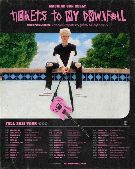 Machine Gun Kelly Announces Fall 2021 “Tickets to My Downfall” US Tour ...