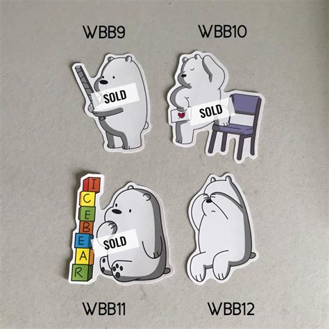 [NEW] We Bare Bears Luggage Stickers /Laptop Stickers, Design & Craft ...