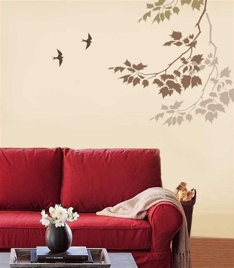 Wall Stencils Sycamore Branches 3 Pc Reusable Stencils - Etsy UK | Simple wall decor, Stencils ...