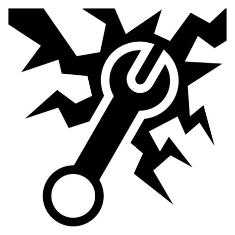 Lightning spanner icon | Game-icons.net