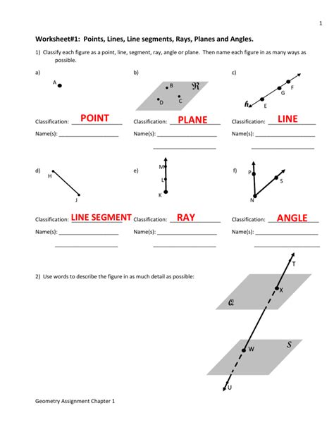 Lines Line Segments And Rays Worksheets — db-excel.com