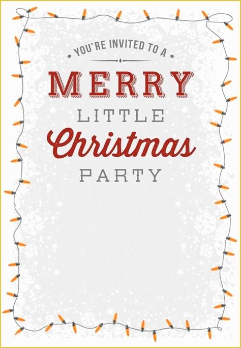 Blank Christmas Invitation Templates Free Of Free Christmas Party Invitation Template ...