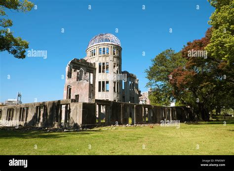 Hiroshima Peace Memorial also called the Hiroshima Atomic Bomb Dome (A-Bomb Dome) at Hiroshima ...