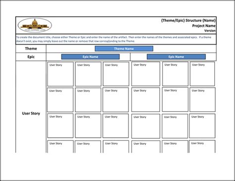 Agile Theme / Epic Structure (Excel)