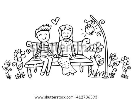 Couple Sitting On Bench Stock Images, Royalty-Free Images & Vectors | Shutterstock