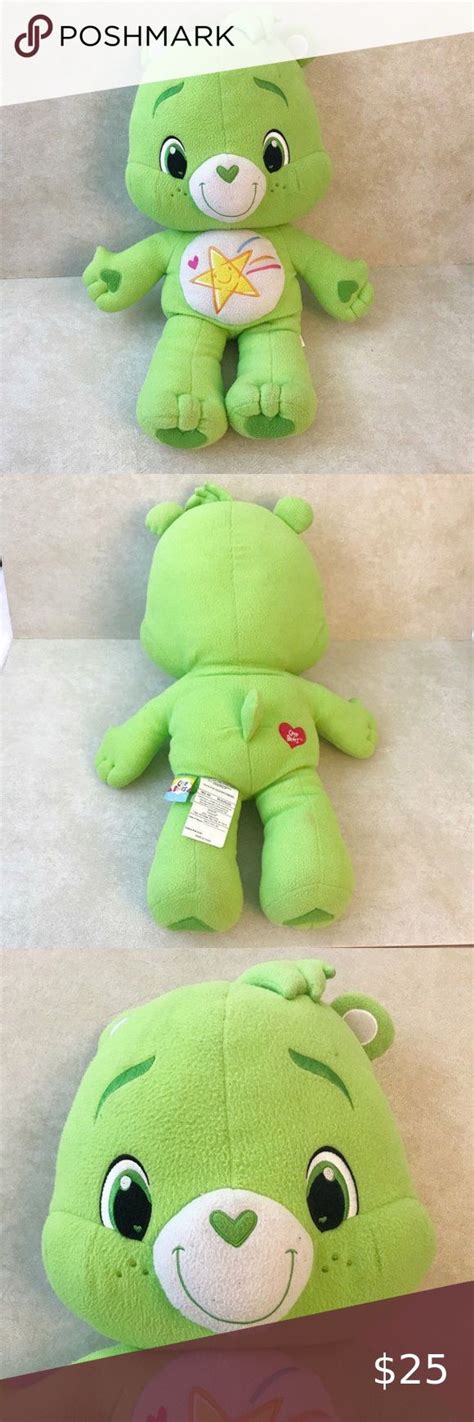 Care Bear OOPSY BEAR Green 2007 21" Plush Stuffed Animal Cute Stuffed Animals, Dinosaur Stuffed ...