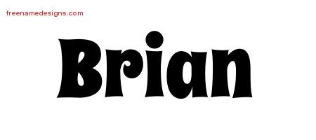 Groovy Name Tattoo Designs Brian Free - Free Name Designs