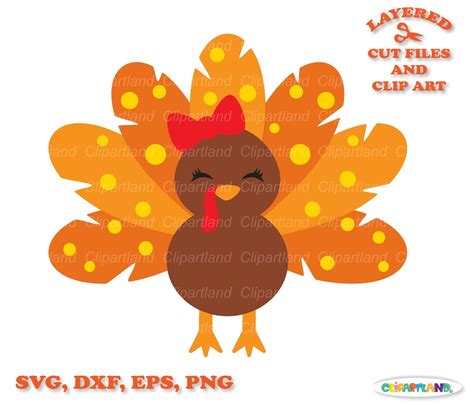 INSTANT Download. Cute Turkey Svg Cut File and Clip Art. Commercial License is Included T_12. - Etsy