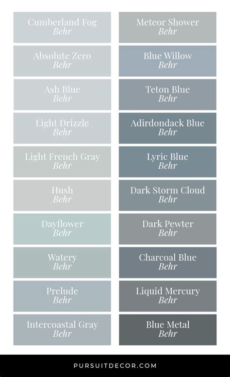 Best Behr Blue Gray Paint Colors for a Calming Home