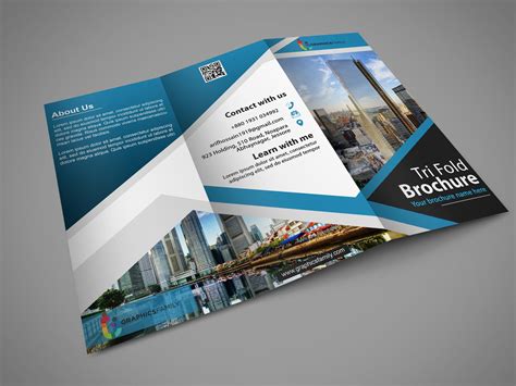 Modern Tri-Fold Brochure Design Template with Flat Style – GraphicsFamily