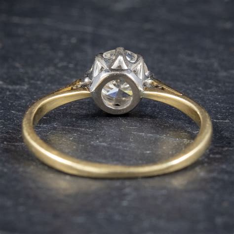 ANTIQUE EDWARDIAN DIAMOND SOLITAIRE ENGAGEMENT RING 18CT GOLD CIRCA 19 ...