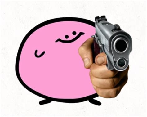 Emoji Drawings, Cute Drawings, Gun Meme, Kirby Memes, Kirby Character, Kirby Art, Really Funny ...