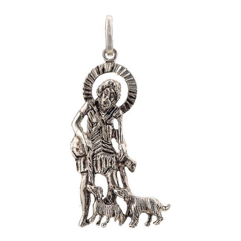 Pendant Saint Lazarus in sterling silver 4,8x2,5cm | online sales on HOLYART.com