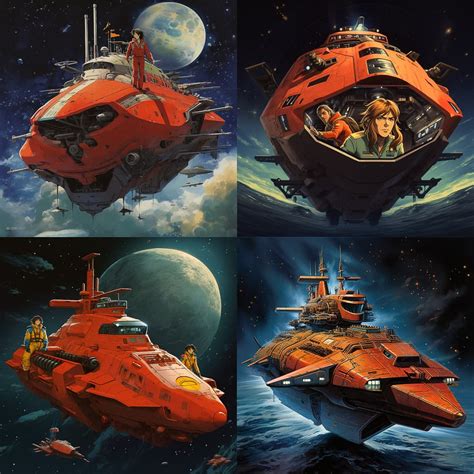 Space Battleship Yamato AI Art Style - Futuristic Galactic Battles ...