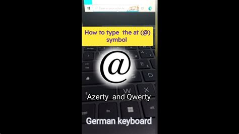 1-How to type the at symbol @@ English Qwerty arobase French Azerty German Qwertz keyboard ...