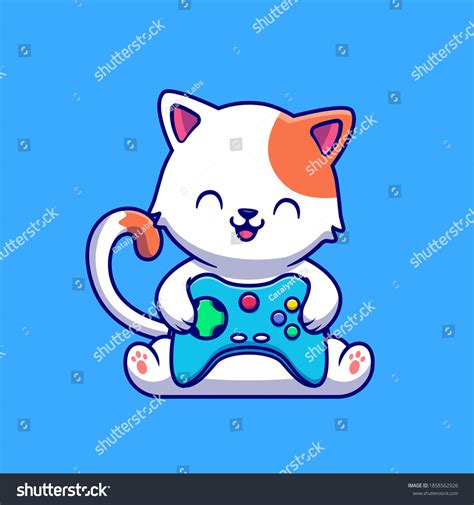 Juego De Gatos Con Ilustración De: vector de stock (libre de regalías) 1858562926 | Shutterstock