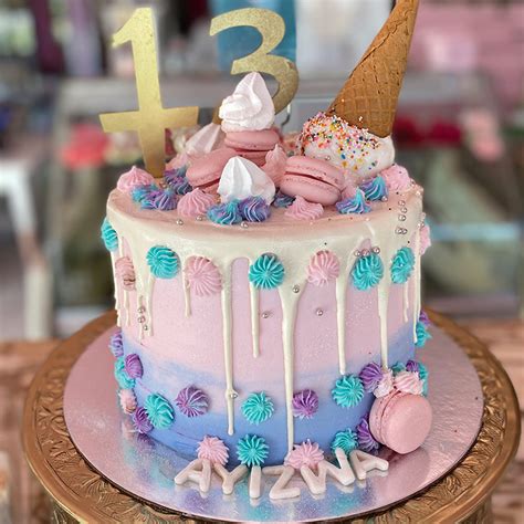 Purple And Pink Buttercream Cake – Miss Cake