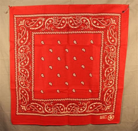 Vintage Red Bandana Paisley Pattern Made in USA | Etsy | Red bandana ...