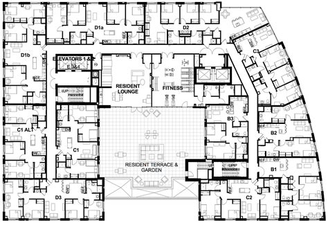 Mixed Use Commercial Building Floor Plan - floorplans.click