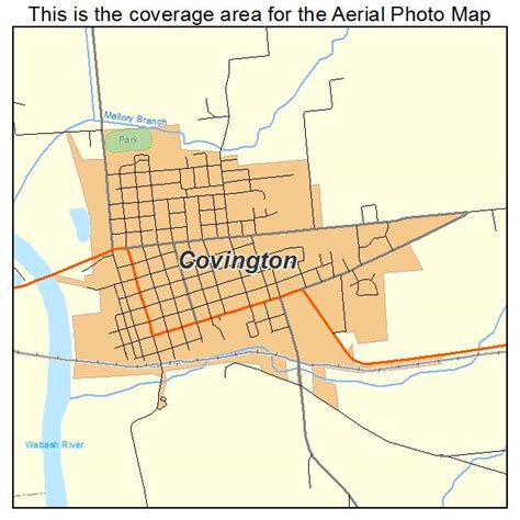 Aerial Photography Map of Covington, IN Indiana