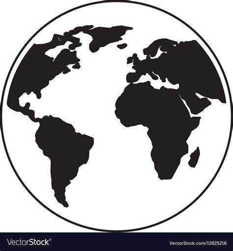 Globe Silhouette Vector at Vectorified.com | Collection of Globe ...