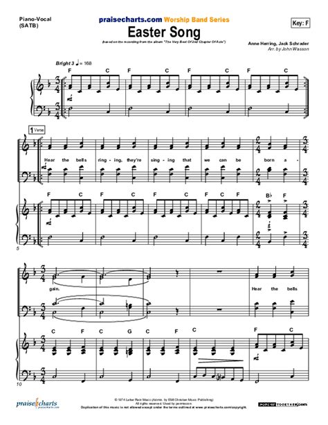 Easter Song Sheet Music PDF (2nd Chapter Of Acts) - PraiseCharts