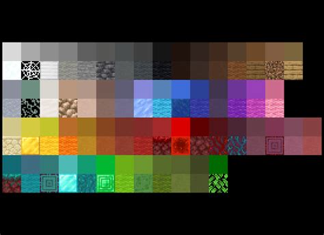 Color palette of all 1.18 map colors. : r/Minecraft