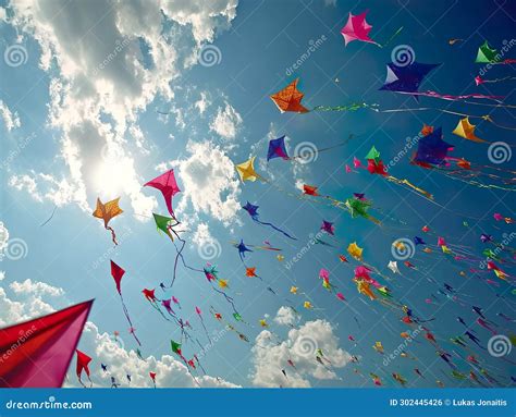 Kites Flying in the Sky. Makar Sankranti Festival. India Stock Photo ...