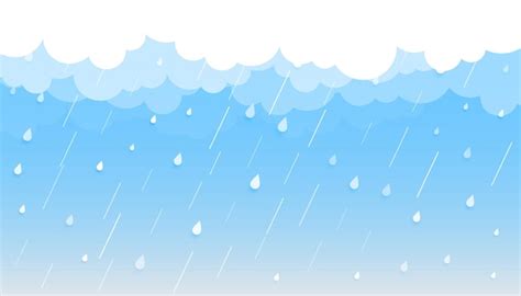 Free Vector | Rainfall background with clouds and droplets