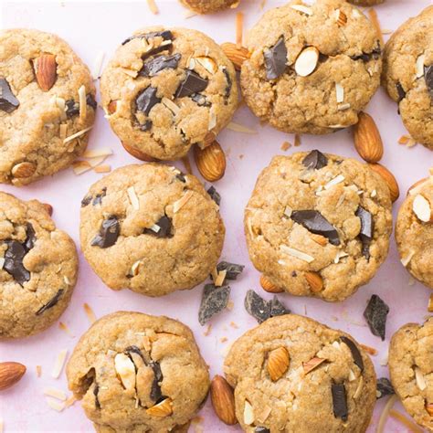 Vegan Almond Coconut Chocolate Chip Cookies - Mindful Avocado