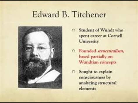 History of Psychology: Edward Bradford Titchener and Structuralism ...