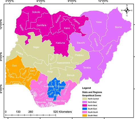 Population density of states in Nigeria | Download Scientific Diagram