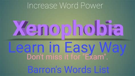 Xenophobia - Definition and meaning | Examples | Synonyms | Antonyms ...