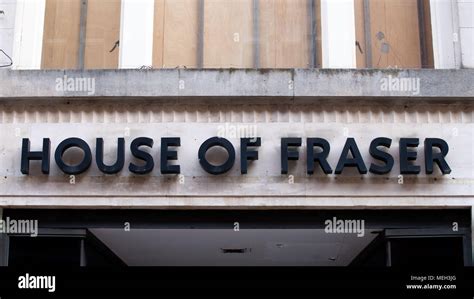 House of Fraser store sign logo in Cardiff, Wales, UK Stock Photo - Alamy