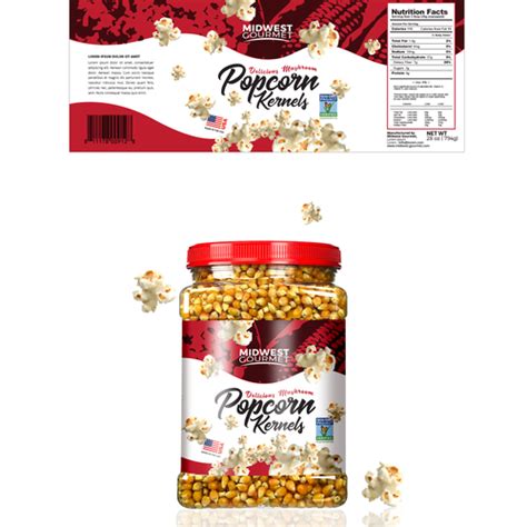 Design a food label for a new Popcorn Brand | Product label contest