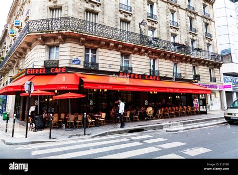 Eiffel cafe bistro typical brasserie close to the Eiffel tower Paris ...