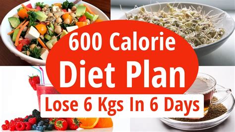 600 Calorie Diet Plan To Lose Weight Fast | Lose 6 Kg In 6 Days | Full Day Diet Plan For Weight ...