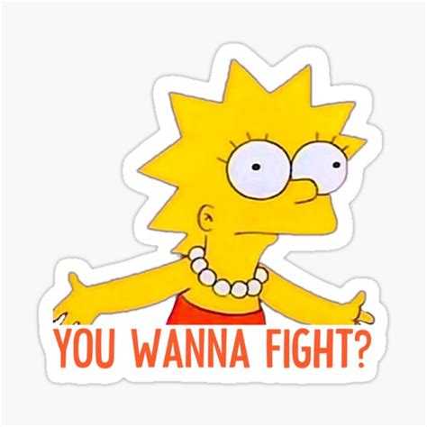 "You wanna fight?" Sticker for Sale by tonistassi | Redbubble