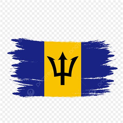 Barbados Flag Clipart Vector, Barbados Flag Transparent Watercolor Painted Brush, Barbados ...